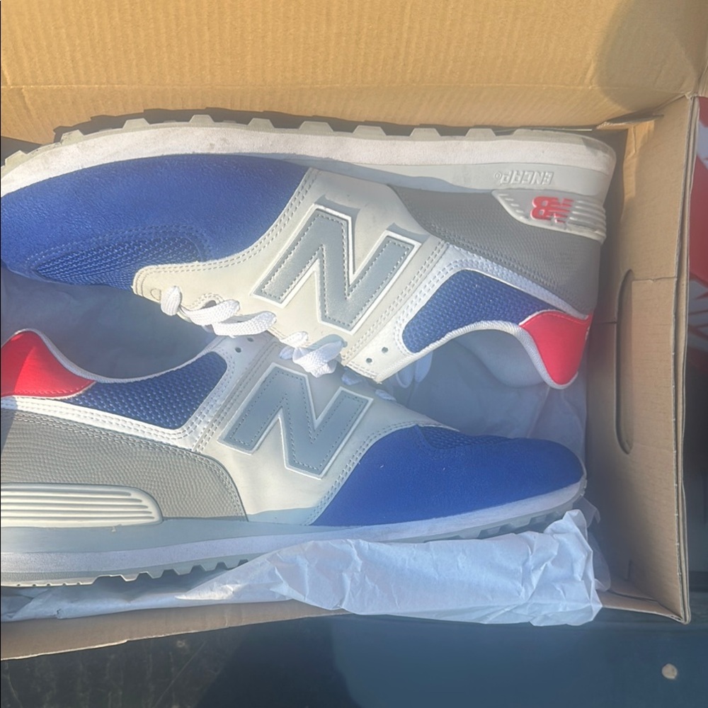 New Balance Blue and Red Sneakers